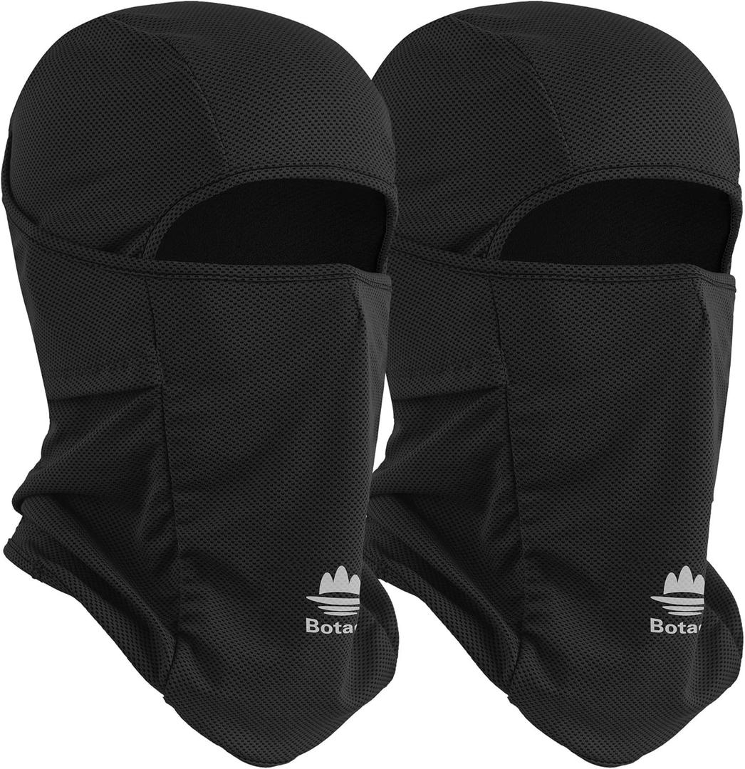 Balaclava Face Mask Sun UV Protection Breathable Full Head Mask for Men Women Skiing Cycling (Black)