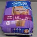 Always Discreet Adult Incontinence Underwear for Women and Postpartum Underwear, Small/Medium, Up to 100% Bladder Leak Protection, 19 Count