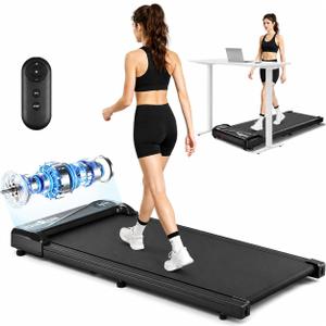 THERUN Walking Pad with 40" Longer Belt Under Desk Treadmill 300LBS Weight