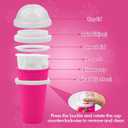 Slushie Maker Cup, DIY Magic Slushy Maker Squeeze Cups, Portable Smoothie Slushy Cup for Juices, Milk and Ice Cream Make, Double Layer Squeeze Slushy Maker Cup, Birthday Gifts for Mom Dad & Friends