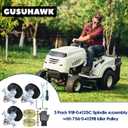 3 Pack Greased 918-04126 Spindle Assembly with 756-04129 Idler Pulley Replaces 618-04125A 618-04126A 918-04125A 918-04125B 918-04125C for Cub Cadet RZT50 ZT50 LT1050 MTD 17 Z Series Tractors