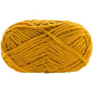 100g Hand Knitting Yarn Bulky Roving Yarn Massive Yarn DIY Chenille Yarn Chunky Knit Yarn Arm Knitting Yarn Polyester Yarn Knitting Materials(Turmeric)