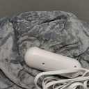 Electric Heated Blanket Twin Size 62"x84" - Flannel & Sherpa Fabric Dual-Sided, 6 Heat Settings & 10 Hours Auto Off, Soft & Cozy Warming Throw for Home, Office, or Bed, Machine Washable, Light Gray