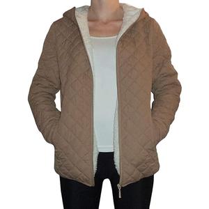 SOMTHRON Women's Full Zipper Warm Fleece Lightweight Thick Wool Jacket Hooded Winter Coat