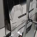 HIEEY 3 Way Mirror for Hair Cutting,360 Trifold Mirror with Height Adjustable Telescoping Hooks,and 5X Magnification,for Makeup, Hair Styling (Black)