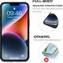 ZIYE for iPhone 14 Plus, Magnetic Matte Phone Case [Compatible with MagSafe] [Butterfly Lily Pattern Design] Black Bumper Hard Back Shockproof Cover for Women Girls (iPhone 14Plus) - Butterfly