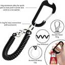 HOTEMIA Phone Tether Lanyard Anti Theft Strap with Carabiner - Anti-Drop Outdoor Accessory for Skiing, Hiking, Cycling, Fishing & Climbing - Fit Most Cell Phones (Black+Black)