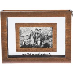 Fun Express Blended Family Sand Ceremony Picture Frame Kit for Wedding - Wood and Glass - Holds 6 x 4 Photo - Unity Wedding Supplies