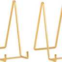 Plate Holder Easel Display Stand - 8 inch Metal Plate Stands for Display - Tabletop Picture Stand - Gold Iron Easels for Display Pictures | Photo Frames | Book | Decorative Plates | Plaque -2 Pack