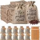 Fumete 50 Sets Wedding Coffee Party Favors for Guests the Perfect Blend Coffee Bean Bags Kraft Thank You Cards Organizer Reusable Burlap Bag and Twine Bridal Shower Souvenirs Gift, No Beans