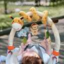 TUMAMA Baby Stroller Arch Toy,Portable Baby Mobile for Bassinet,Car Seat Crib Accessories Travel Activity Arch for Babies Infants 0-12 Months