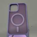 Temdan Magnetic Compatible with iPhone 13 Pro Max Case, [Built-in Invisible Kickstand][Compatible with MagSafe] [Military Grade Shockproof] Slim Translucent Matte Phone Case for iPhone 13 Pro Max 6.7" (Lavender Purple)