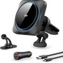 ESR for MagSafe Car Mount Charger with CryoBoost, Magnetic Wireless Car Charger, for MagSafe Car Charging, for iPhone 17e/17/16/15/14/13/12, S26/S25, Fast Phone Cooling Charging Set,36W QC 3.0 Adapter