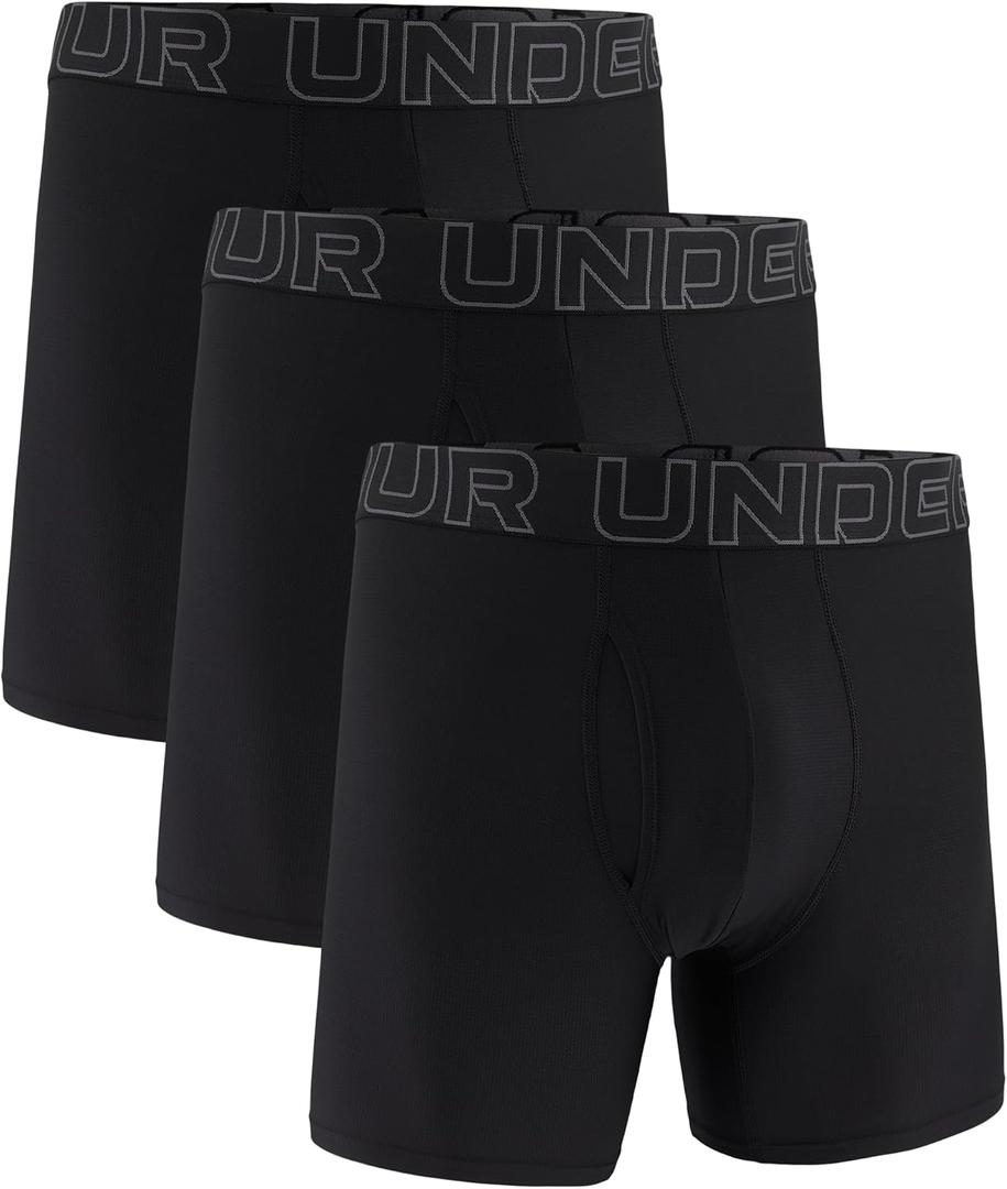 Under Armour Men's Performance Tech Mesh Boxerjock Brief Underwear, 6" Inseam, All-Day Comfort & Ultra-Soft, 3-Pack (XXL)