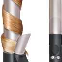 MQUPIN Rotating Curling Iron 1 1/4 inch Professional Automatic Wave Hair Curling Wand for Women, Dual Ceramic Voltage Fast Heating Hair Curlers for All Hair (1.25 INCH, Rose Gold)