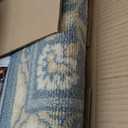 Maples Rugs Florence 2'6 x 3'10 Hallway Entry Kitchen Rugs Non Skid Washable Accent Area Carpet [Made in USA], Blue