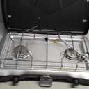 Coleman Triton+ 2-Burner Propane Camping Stove with InstaStart Ignition, Portable Camping Cooktop with 2 Adjustable Burners & Wind Guards, 22,000 BTUs of Power for Camping, Tailgating, Grilling