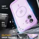 Miracase for iPhone 17 Case 6.3'', Full-Body Military Grade Drop Protection Outdoor Phone case with Built-in Glass Screen &Camera Control,Easy Installation,No Gap,Compatible with MagSafe, Light Purple