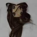 MOSINA Hair Toppers for Women Real Human Hair Toppers for Women with Thinning Hair 360Cover Human Hair Toppers with Bangs(Mediun Brown) (3D Bangs(8*11))