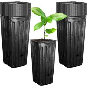 Iceyyyy 40Pcs Tall Tree Pots,Plastic Deep Nursery Treepots,7.8" Tall Seedling Flower Plant Container Pots for Indoor Outdoor Garden Plants (40pcs)