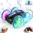 Amphibious RC Car with Gesture Control & LED Lights - Waterproof All-Terrain Vehicle for Kids 6-12, Perfect Outdoor Toy for Land & Water, for Ages 6-12
