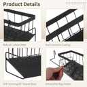 Kitchen Sink Caddy Organizer with Rag Holder,Self-Draining Sponge Holder for Countertop Soap Dispenser Organizers Storage Kitchen Decor and Accessories