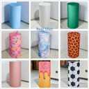 Cows Pink Plaids Spandex Round Cylinder Pillars Covers for Barn Farm Birthday Party Decorations Pedestal Stand Tablecloth Cover Kids Baby Shower Parties Props(Fit for D14''xH30'' Tables)