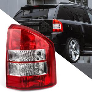 Huray Right Outer Tail Light Fit for Jeep Compass 2007-2010 RH Taillight Tail lamp Brake Lamp Assembly Replacement Accessory Replacement for CH2801169 5303878AC (Passenger Side)