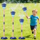Bubble Machine for Kids Bubble Blower Maker with Lights and Music Automatic Bubble Stand Machine for Parties Birthday Wedding Toddlers Kid Summer Outdoor Toys (Blue)