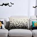 Halloween Pillow Covers 12x20 Set of 2,Halloween Bats Decorative Throw Pillow Covers Outdoor Cushion Cases for Farmhouse Home Sofa Couch Decorative