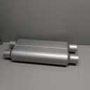 A-KARCK Universal Exhaust Muffler 2.5" Dual Inlet 2.5" Dual Outlet, 23" Overall Length Aluminized Steel Aggressive Sound Race Muffler for Cars, Trucks