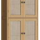 ChooChoo Bathroom Floor Cabinet with Adjustable Shelves, 11.81"D x 23.62"W x 43.31"H