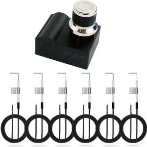Uniflasy DHL-128-6Q Universal 6 Outlets Tact Push Button Grill Ignitor Kit for Home Depot Nexgril 720-0830H, 720-0830D,720-0888,720-0888N and Most Nexgrill Grill Models