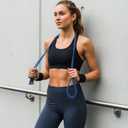 5mm PVC Jump Rope for Fitness | Adjustable Indoor/Outdoor Skipping Rope with Unbreakable Handles | Ultra-Strong PVC & White Grips (Sky Blue)