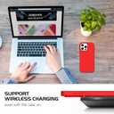DOMAVER Case for iPhone 16 Pro 6.3'' Case Smooth Liquid Silicone Soft Gel Rubber Microfiber Lining Cushion Cover Shockproof Protective Phone Cases Compatible with iPhone 16 Pro - Red
