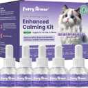 Cat Calming Pheromone Diffuser Refills 6-Pack (48ml Each): 6-Month Supply, Odorless, Reduces Scratching, Peeing, Hiding, Marking, Aggression & Meowing, Compatible with Most Bases