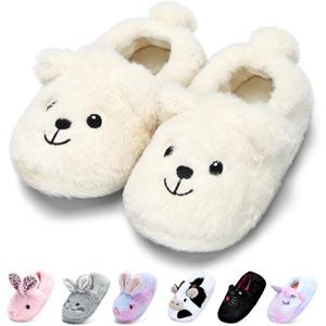 WateLves Toddler Slippers Unisex-Child Full Wrapped Bedroom Slipper Boys Girls Comfortable Winter House Shoes (10.5-11.5 Little Kid, Polar Bear)