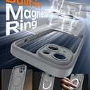 TOCOL Magnetic for iPhone 14 Case, Upgraded Full Camera Protection, Compatible with Magsafe, 15FT Drop Protection, Translucent Matte Back Phone Cover 6.1 inch (Gray)