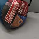 Coleman Brazos 20/30F Adult Cool-Weather Sleeping Bag with No-Snag Zipper & Stuff Sack, Machine Washable, Great for Camping, Traveling, Guests, & More (PFAS-Free)