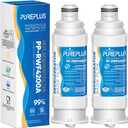 PUREPLUS DA97-17376B Replacement for Samsung HAF-QIN/EXP, DA97-08006C, RF28R7351SG, RF28R7201SR, RF28T5001SR, RF24R7201SR, RS27T5200SR, RF23M8590SG, RWF4200A Refrigerator Water Filter, 2 Pack