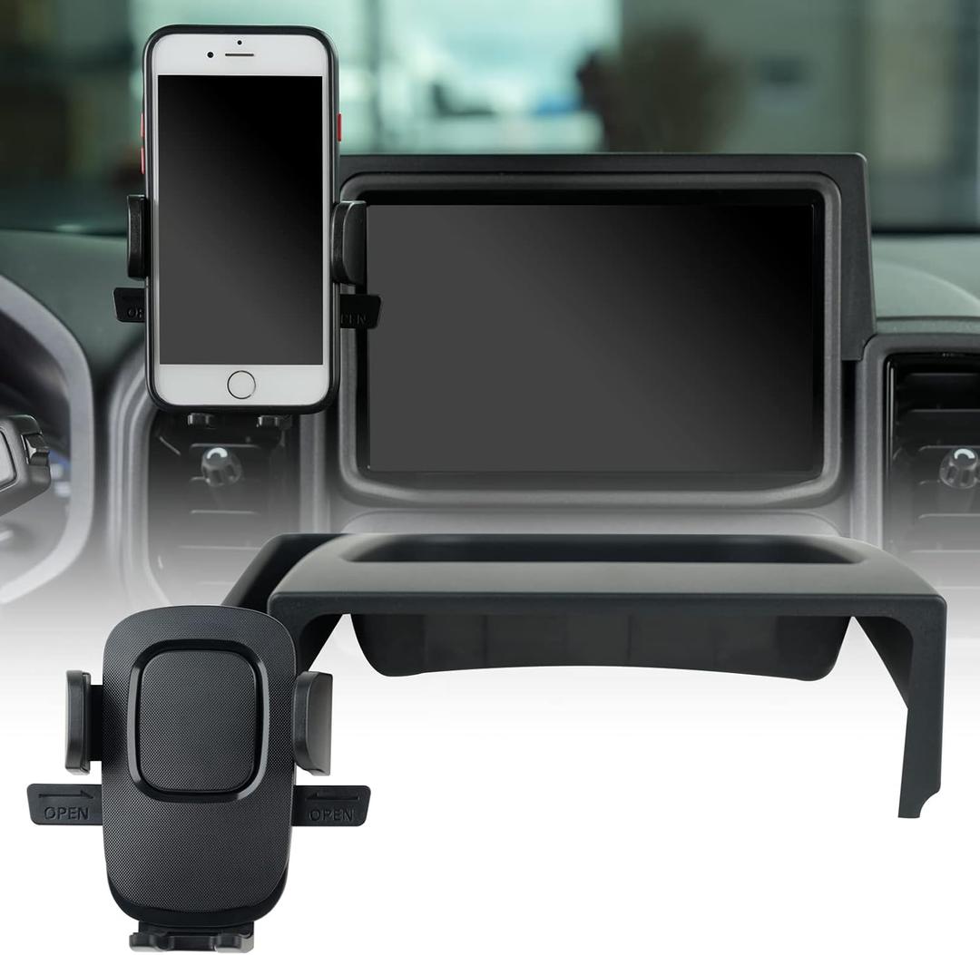 Dashboard Mobile Phone Holder for Ford Bronco Sport, Cell Phone Mount with Tray Internal Accessories Automobile Cradles Applicable to Ford Bronco Sport 2021 2022 2023 2/4 Doors