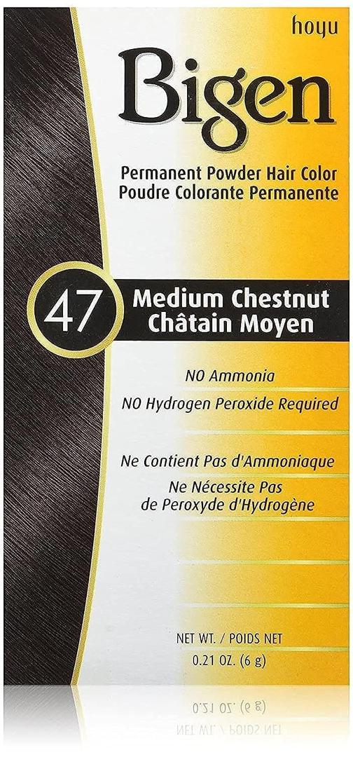 Bigen Permanent Powder Hair Color 47 Medium Chestnut, 0.21 Ounce (1)