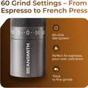M1 Manual Coffee Grinder 7 Star Stainless Steel Conical Burr, 60 Clicks External Adjustment, 30g Capacity : Portable Burr Grinder for Espresso, French Press, Turkish, Cold Brew