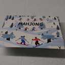 American Mahjong Tile Set with Carrying Bag and Accessories, 160 Acrylic Engraved Mahjong Tiles (Peacock Blue)