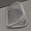 3 Pcs Hard Zipper Case Clear Hard Pouches Plastic Zipper Pencil Box Toy Storage Bins Portable Plastic Container for Travel Toiletry Office Cosmetic Block Puzzle Organizer(M,Clear)