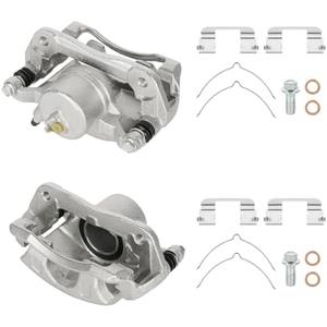 Front Disc Brake Caliper Assembly w/Bracket for 2002-2004 Honda CR-V 2.4L, 2003-2011 Element 2.4L, Replacement 19-B2662 19-B2663