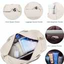 LOVEVOOK Travel Duffle Bag for Women, Weekender Overnight Bag with Shoe Compartment, Carry on Bag with Toiletry Bag, Gym Duffel Bag with Wet Pocket, Hospital Bags for Labor and Delivery 3 Pcs Set