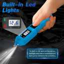 Power Circuit Probe Tester, 6V/12V/24V DC Circuit Tester Automotive, Multifunctional Car Electric Circuit Tester Power Fuse & Voltage Tester Light, Short Circuit Breake Finder Electrical Tools, Blue