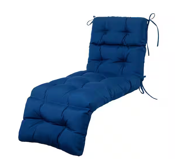 DoubleFill Indoor/Outdoor Chaise Lounge Tufted Bench Cushions, 72"x22" Outdoor Bench Cushion for Wicker Loveseat Porch Swing Patio Chair Furniture Replacement(Navy Blue,2 Pcs)