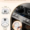 Stove Knob Covers - 5 Pack Heat Resistant Gas Stove Knob Covers with Child Proof Lock & 3M Strong Adhesive, Oil-Proof Oven Knob Covers with Clear Transparent Design, Pet-Friendly